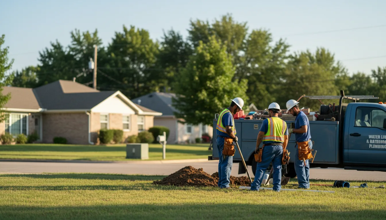 Residential water line and bathroom plumbing service in Montezuma, OH